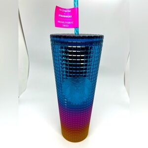 NWT STARBUCKS Tim Singleton Pride 2023 Rainbow Venti Cold Cup Tumbler